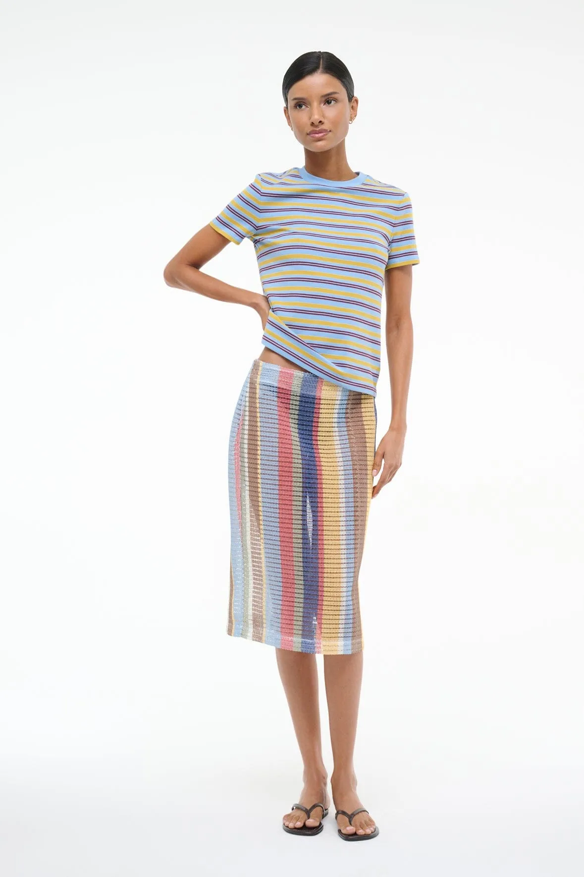 VIA SKIRT | MARKET STRIPE sold by STAUD product image thumbnail 3