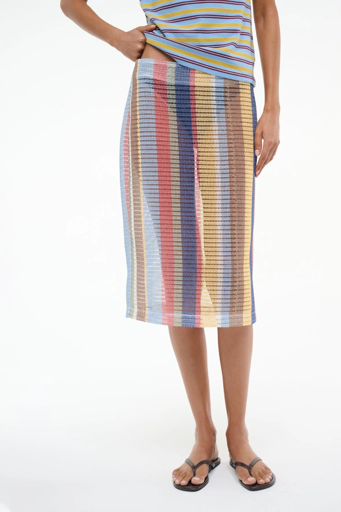 VIA SKIRT | MARKET STRIPE sold by STAUD product image thumbnail 2
