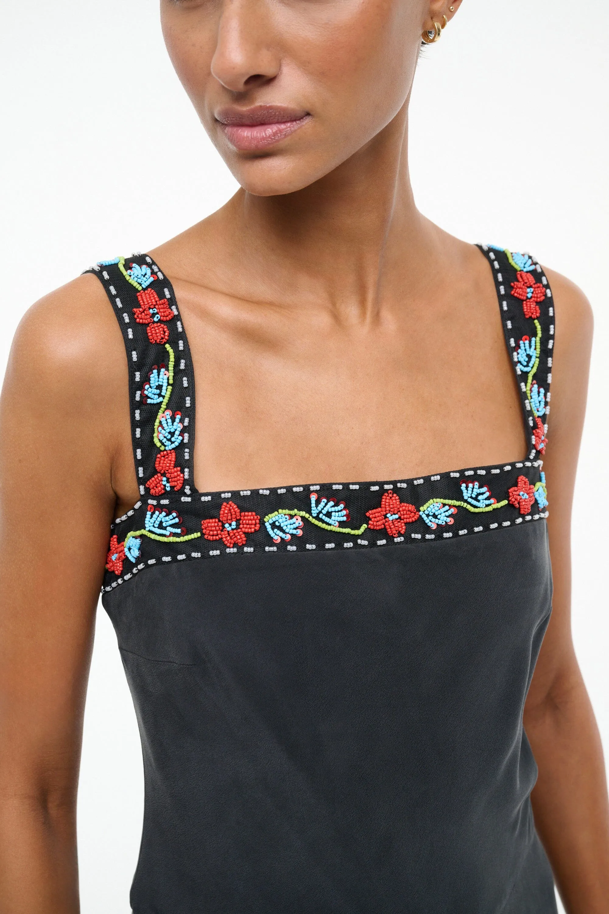 VERONICA SILK ROMPER | BLACK sold by STAUD product image thumbnail 5