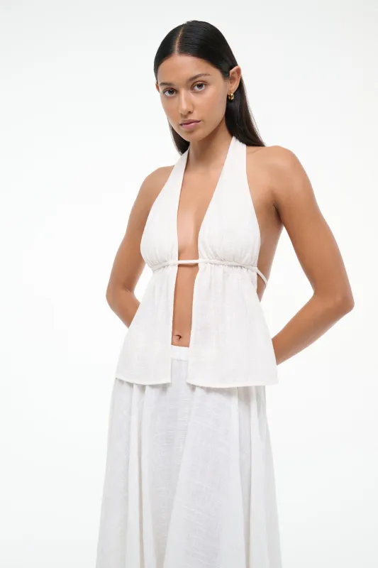 FLORES COVERUP TOP | BUTTERCREAM sold by STAUD