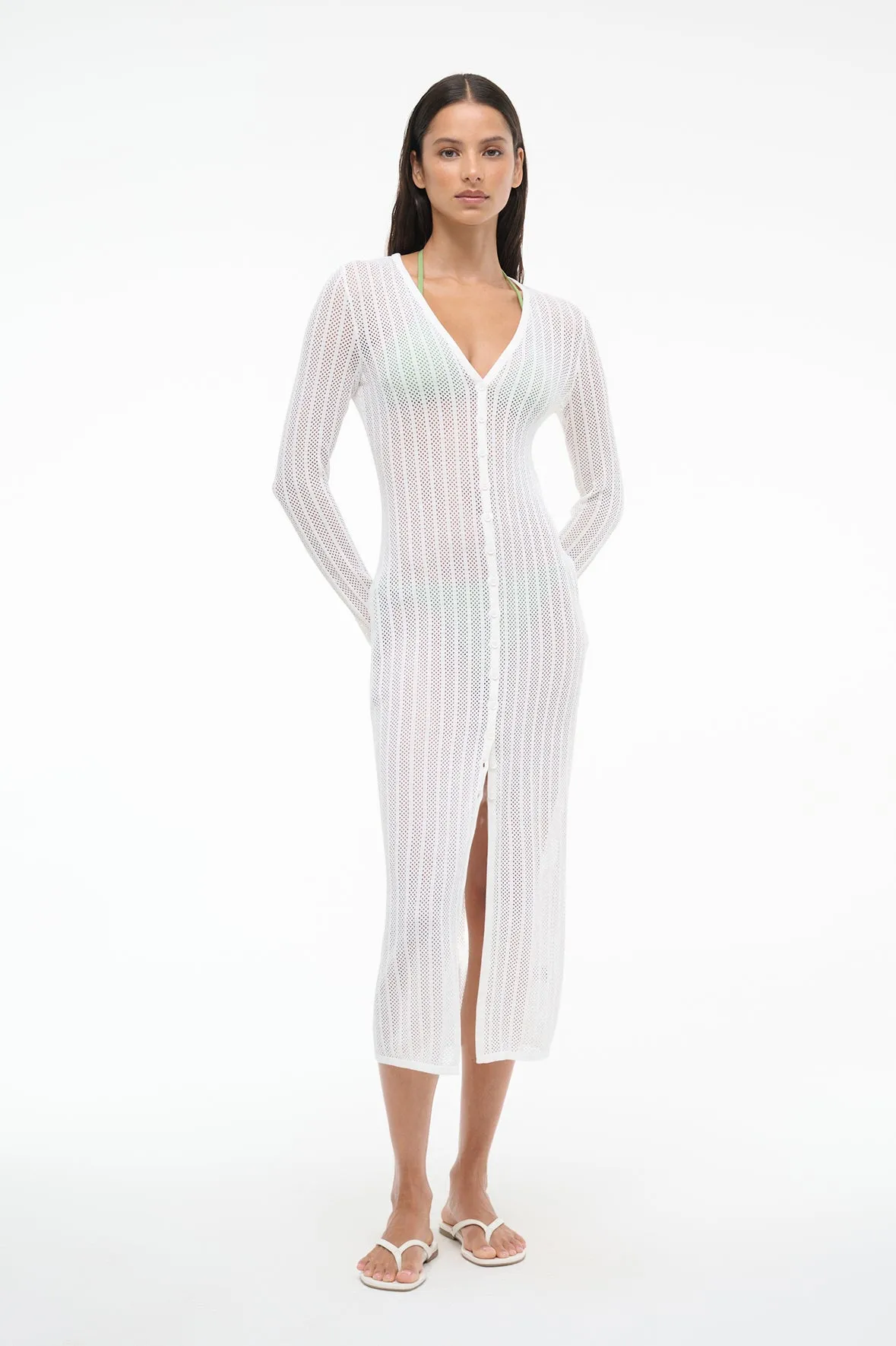 SHOKO COVERUP DRESS | IVORY sold by STAUD product image thumbnail 3