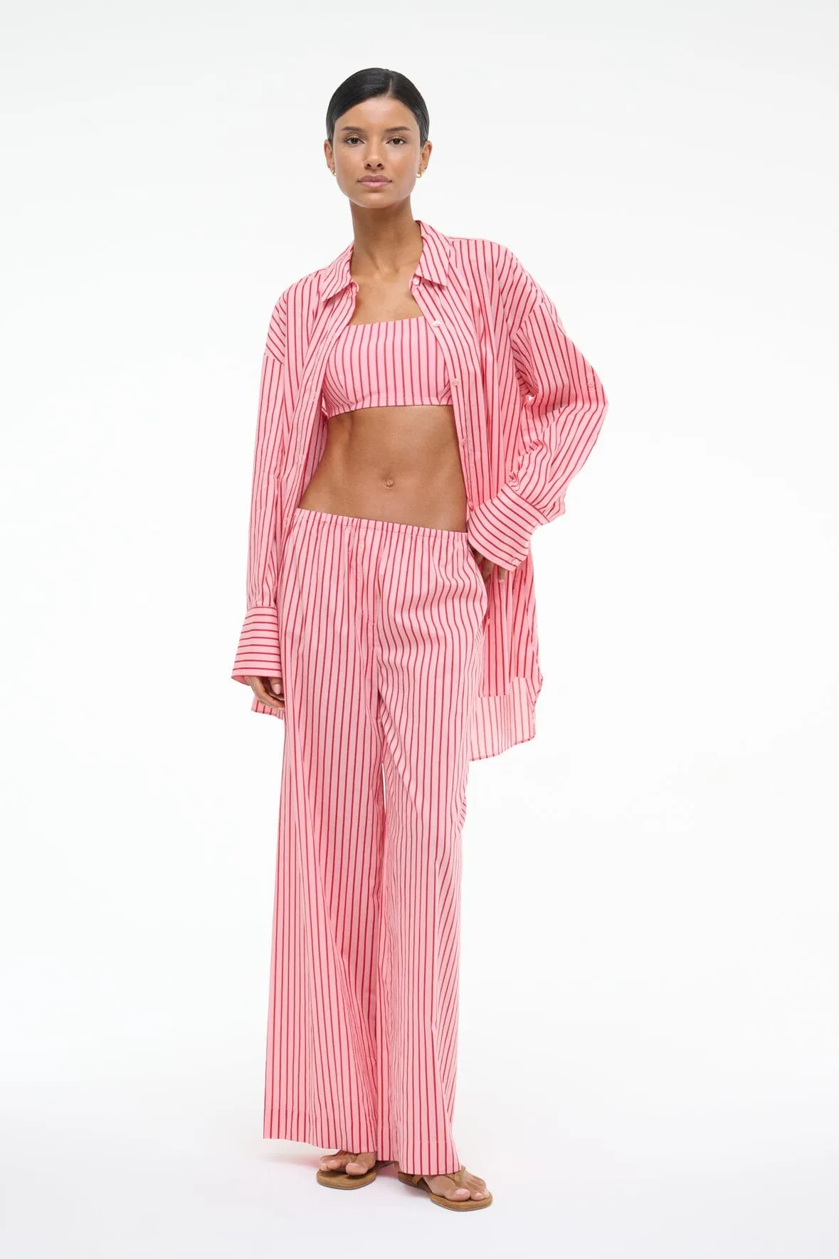 BONFIRE PANT | MONTAUK STRIPE sold by STAUD