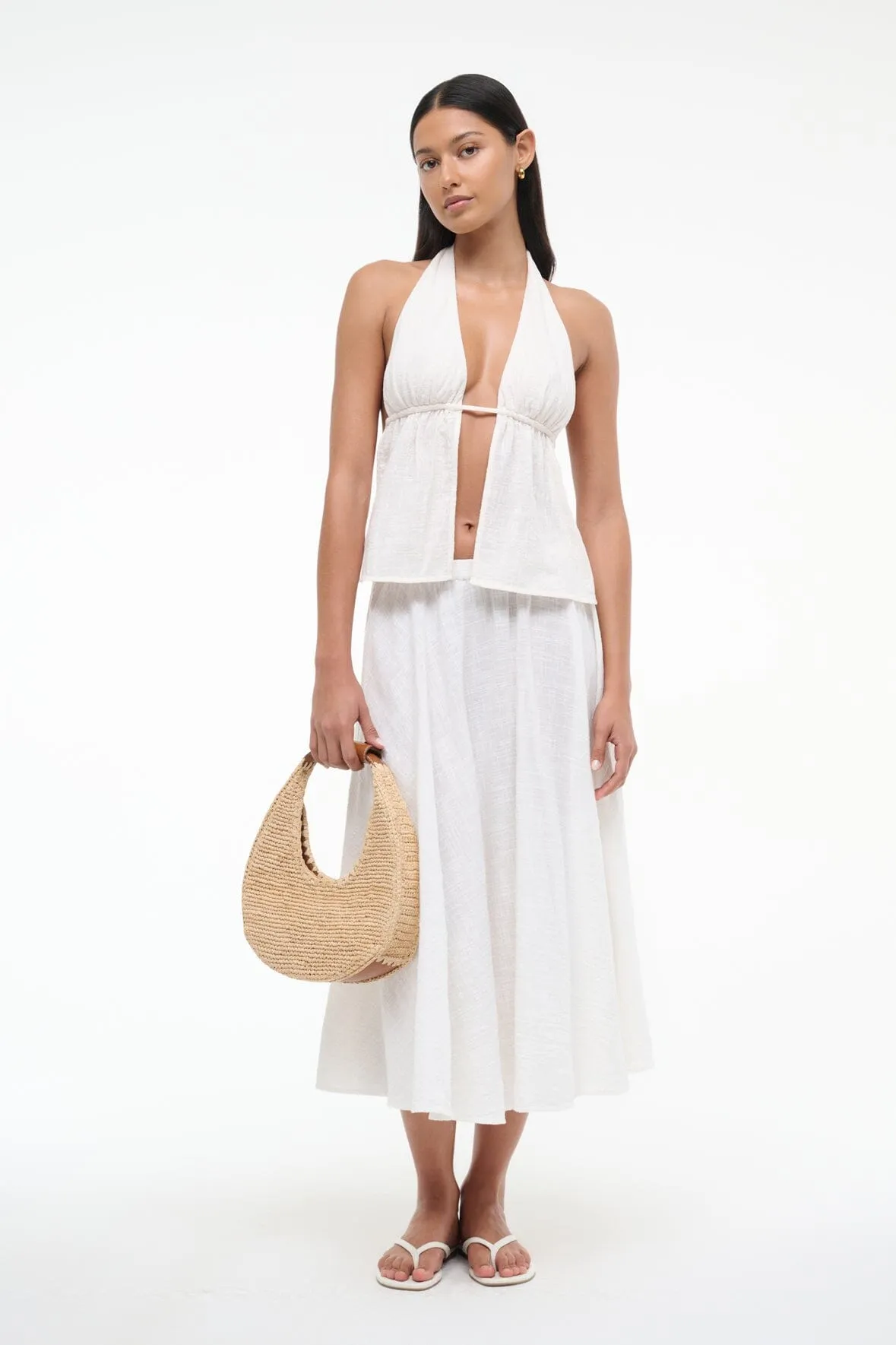 CARLA COVERUP SKIRT | BUTTERCREAM sold by STAUD