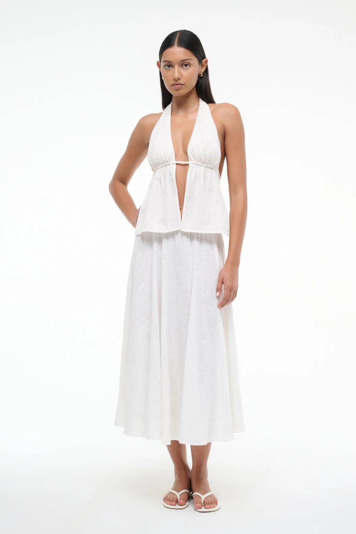 CARLA COVERUP SKIRT | BUTTERCREAM sold by STAUD product image thumbnail 3