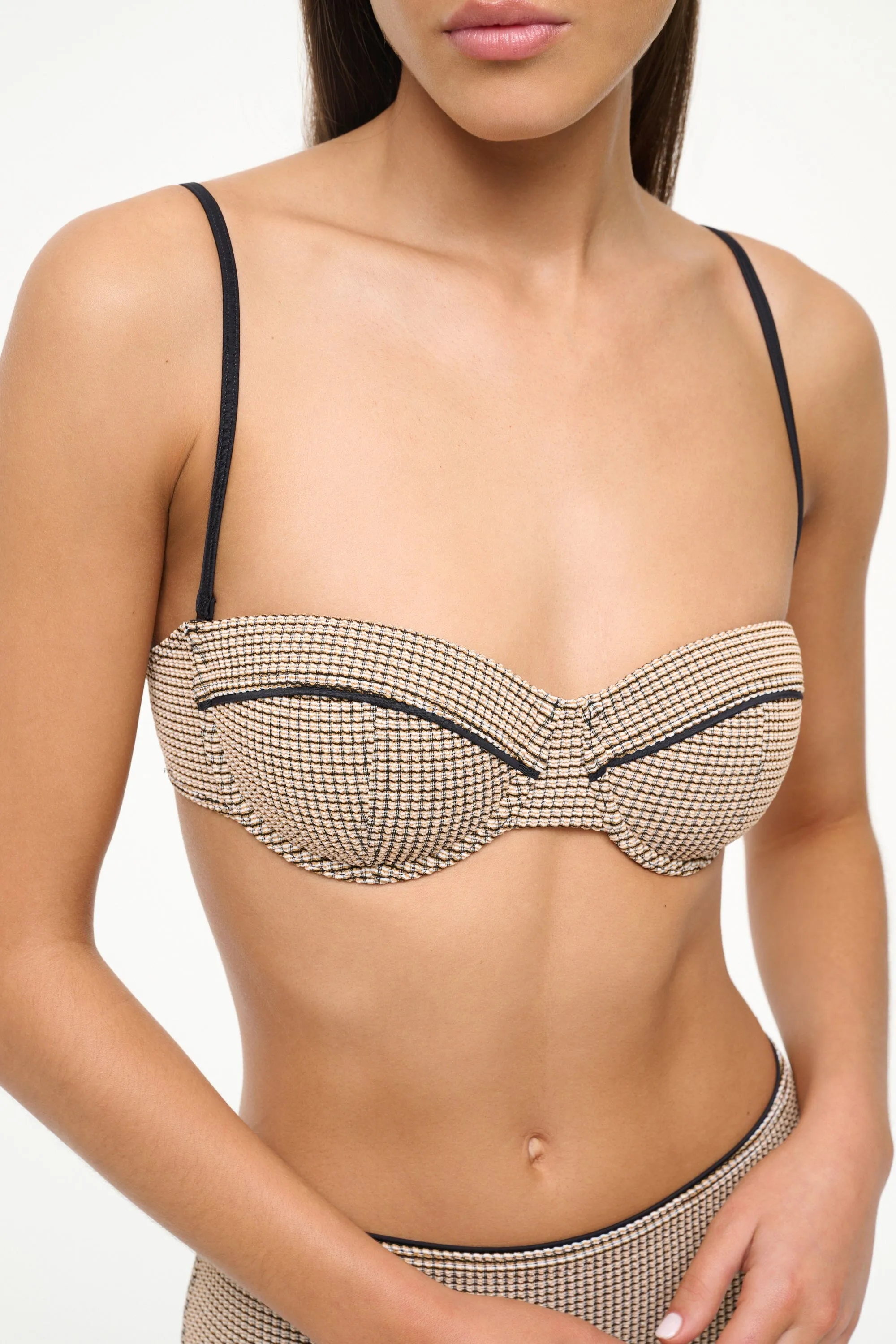 JO BALCONETTE BIKINI TOP | NATURAL PIQUE sold by STAUD product image thumbnail 5