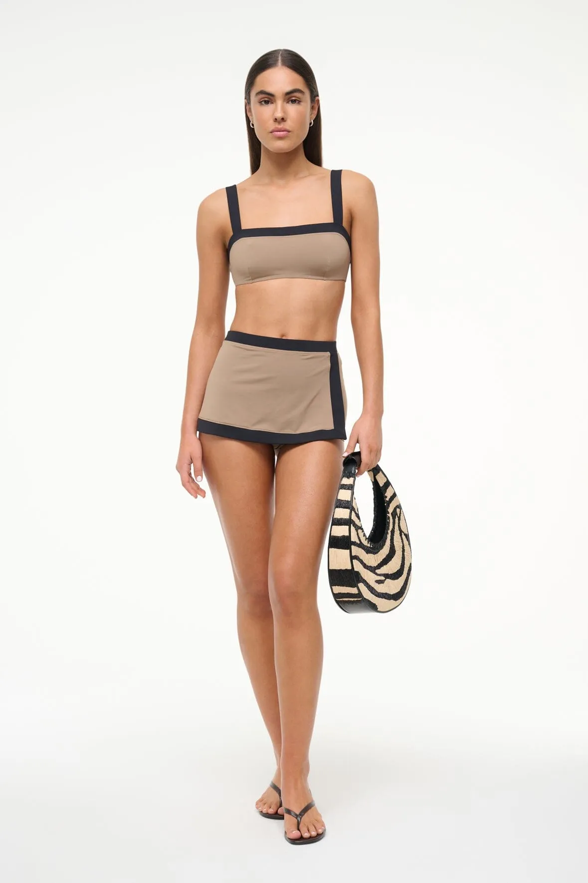 LIV BIKINI TOP | TAUPE BLACK sold by STAUD product image thumbnail 3