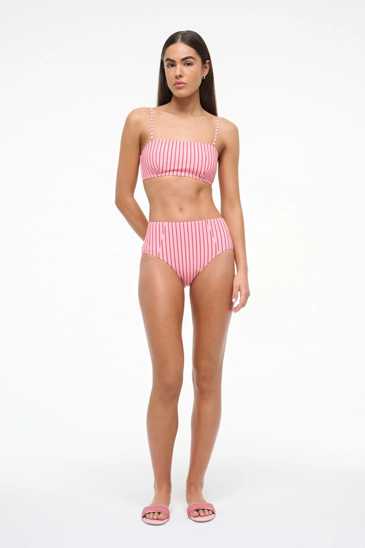 LULU BIKINI TOP | MONTAUK STRIPE sold by STAUD product image thumbnail 3