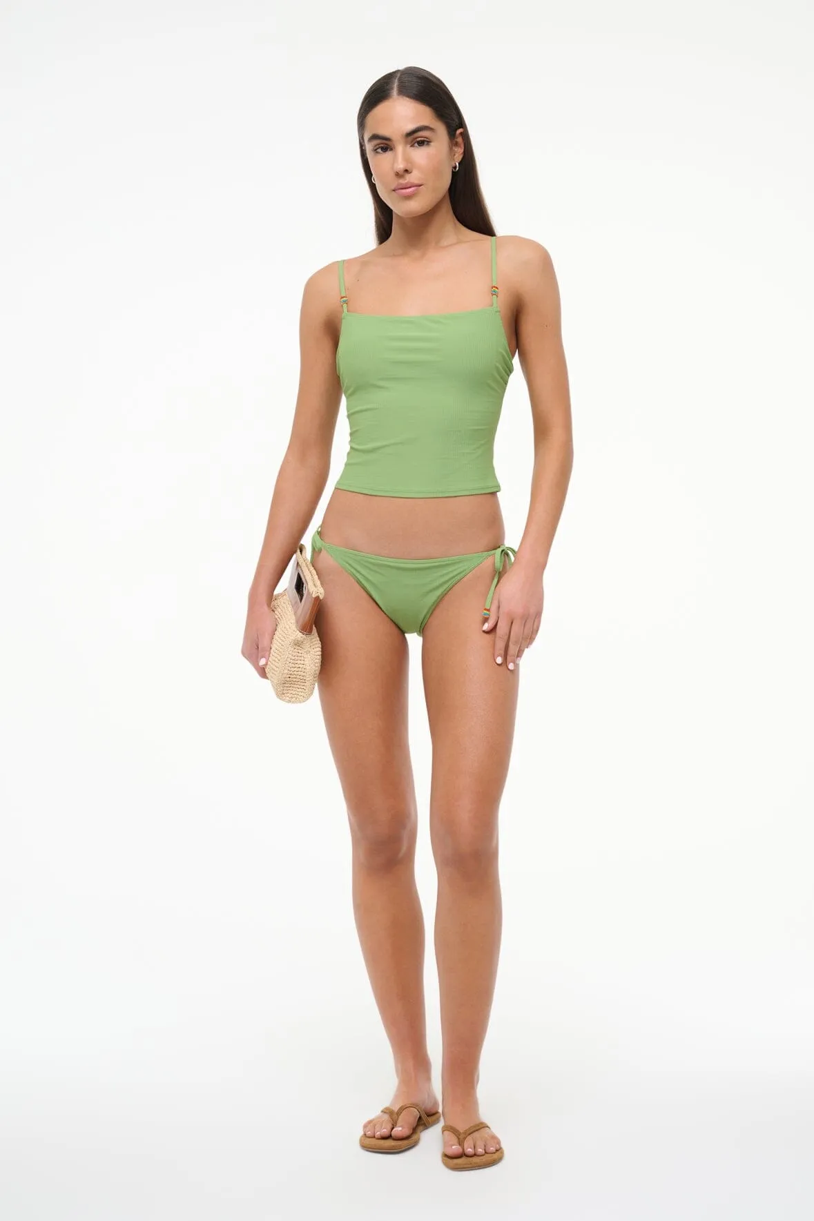 SISLEY SIDE TIE BIKINI BOTTOM | LEAF sold by STAUD