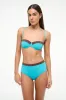 DEVON HIGH RISE BIKINI BOTTOM | TEAL DARK CHOCOLATE sold by STAUD