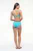 DEVON HIGH RISE BIKINI BOTTOM | TEAL DARK CHOCOLATE sold by STAUD