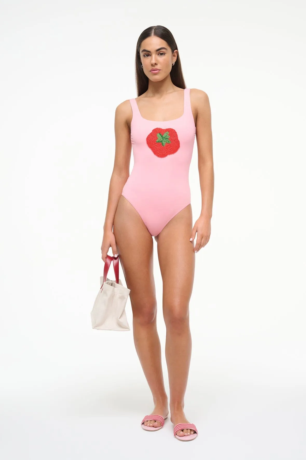 LEA BEADED ONE PIECE | SWEETHEART sold by STAUD