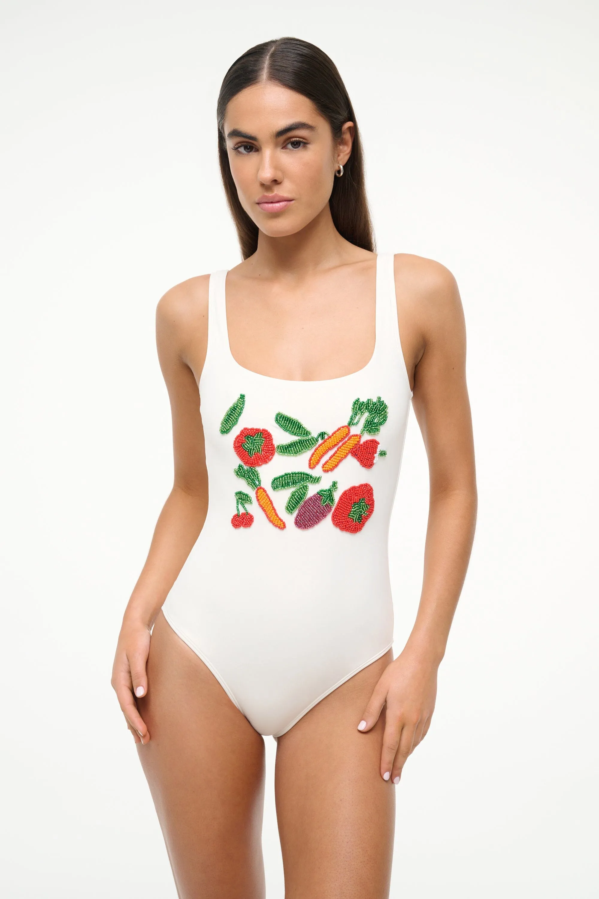 LEA BEADED ONE PIECE | CRUDITE sold by STAUD