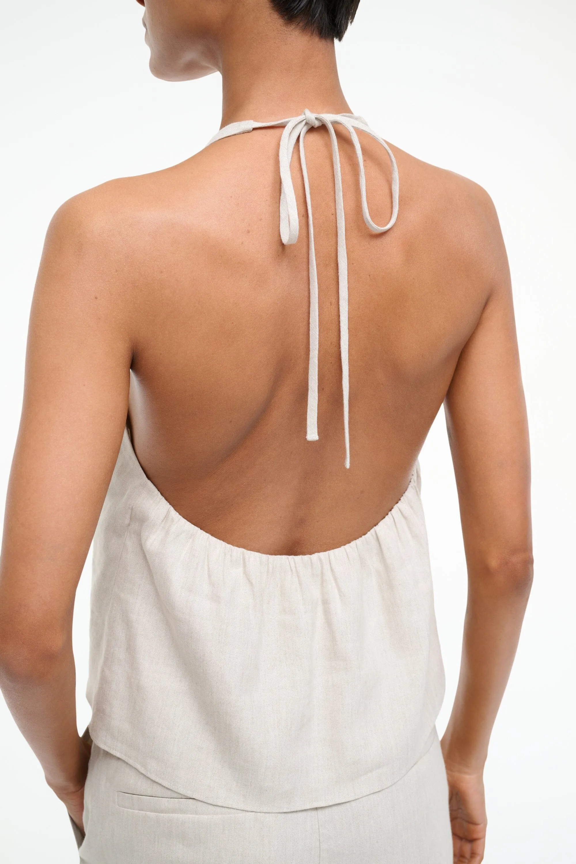 CORSO LINEN TOP | NATURAL sold by STAUD product image thumbnail 3