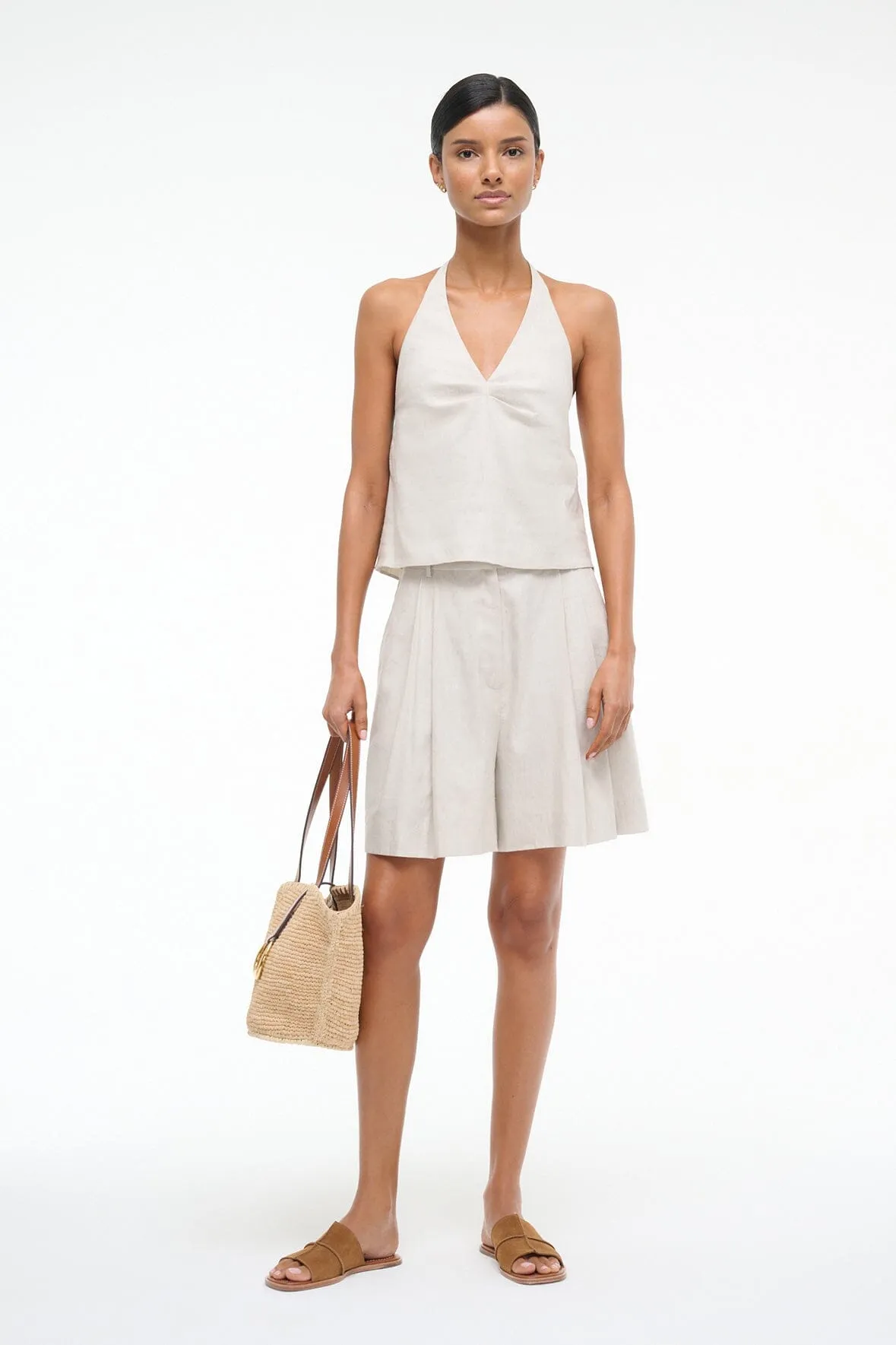 CORSO LINEN TOP | NATURAL sold by STAUD product image thumbnail 4