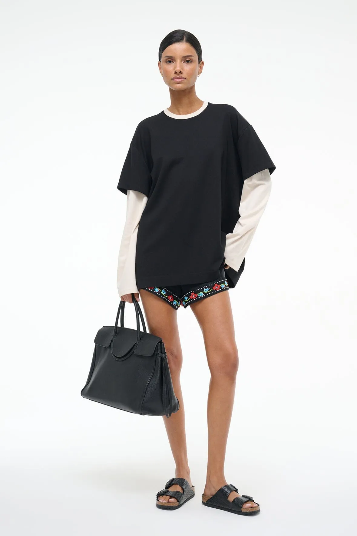 WILLIAM TEE | BLACK ECRU sold by STAUD product image thumbnail 4
