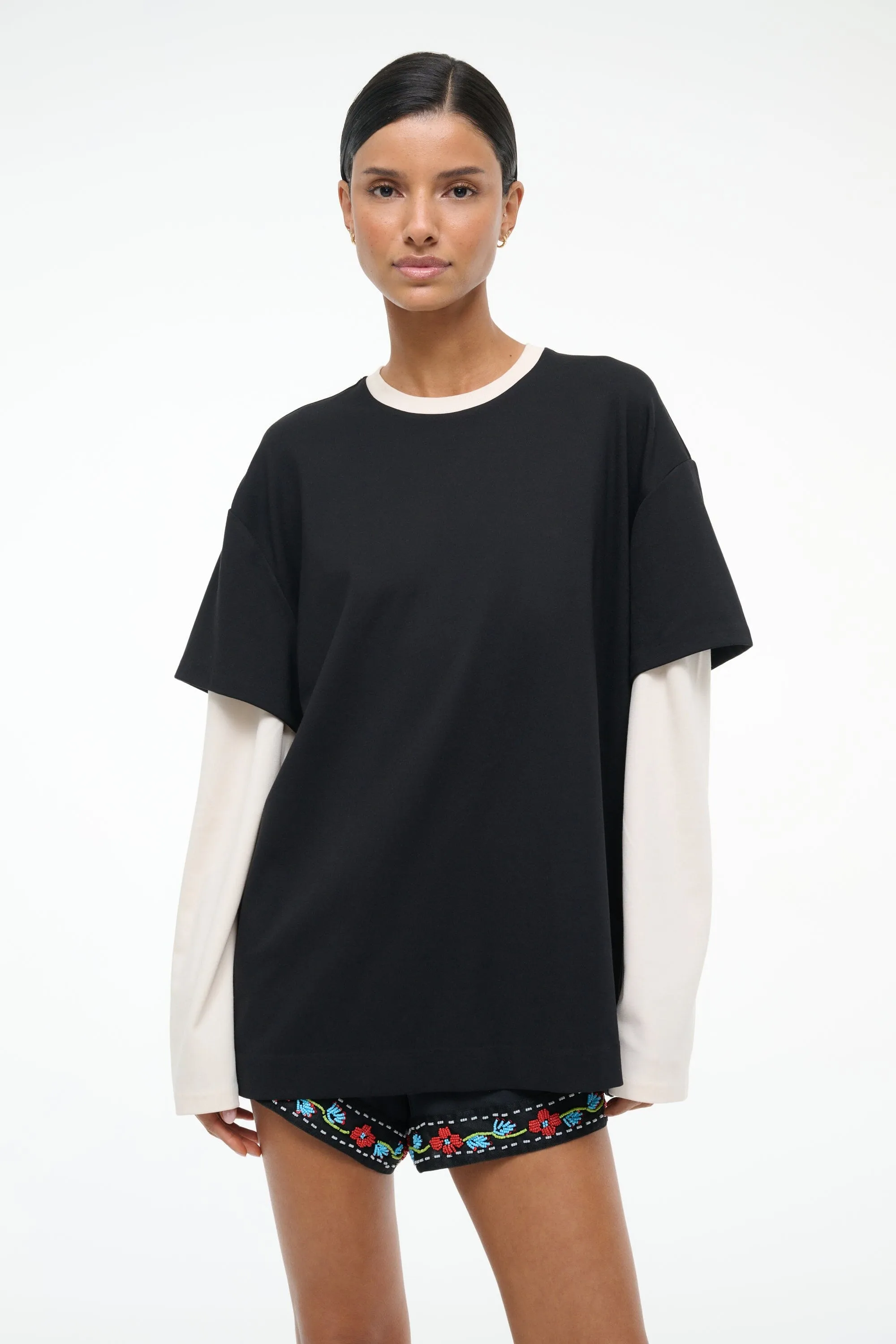 WILLIAM TEE | BLACK ECRU sold by STAUD product image thumbnail 2