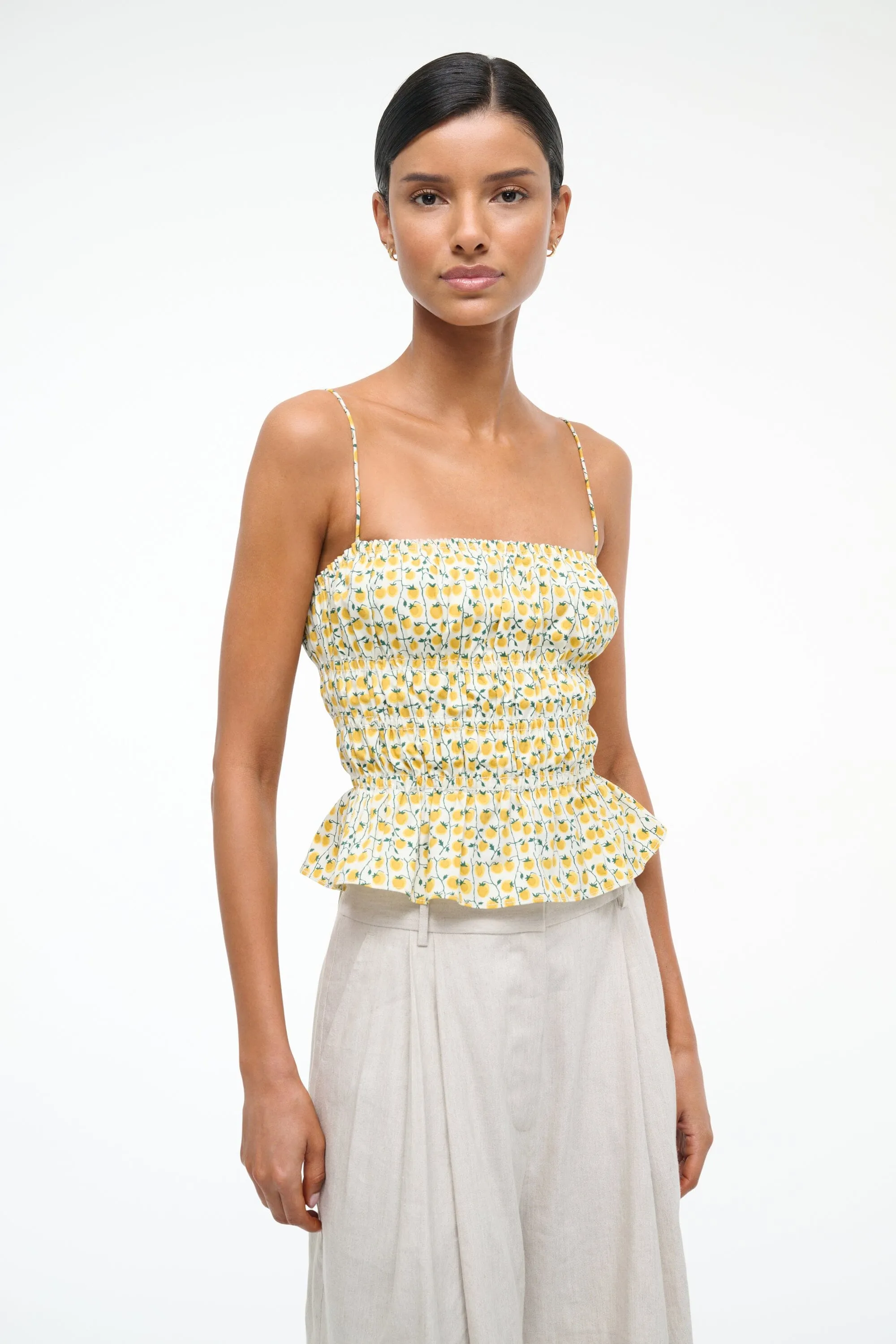 AYLA TOP | ON THE VINE GOLDEN sold by STAUD