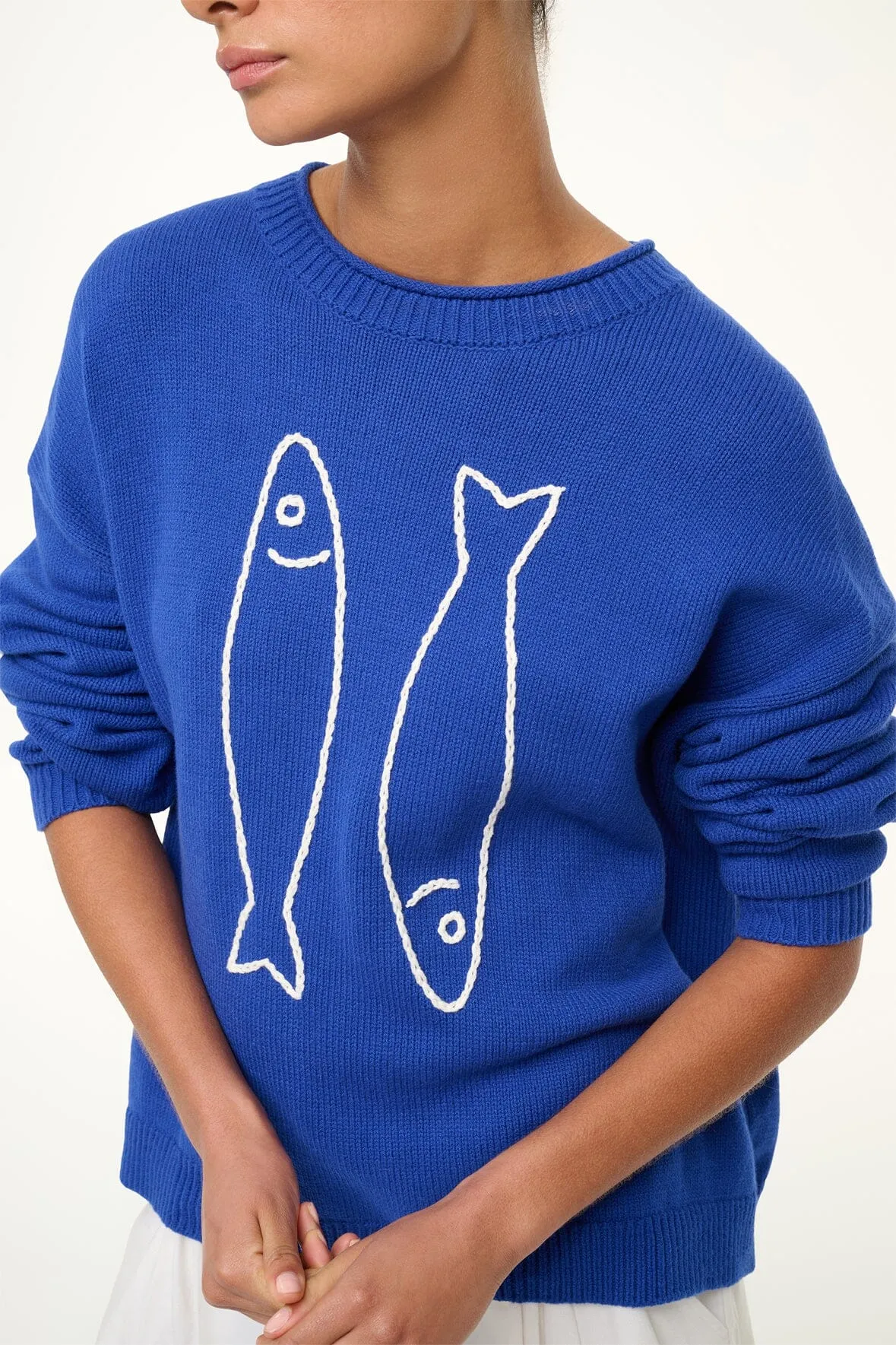 GIADA SWEATER | PIER BLUE sold by STAUD product image thumbnail 5