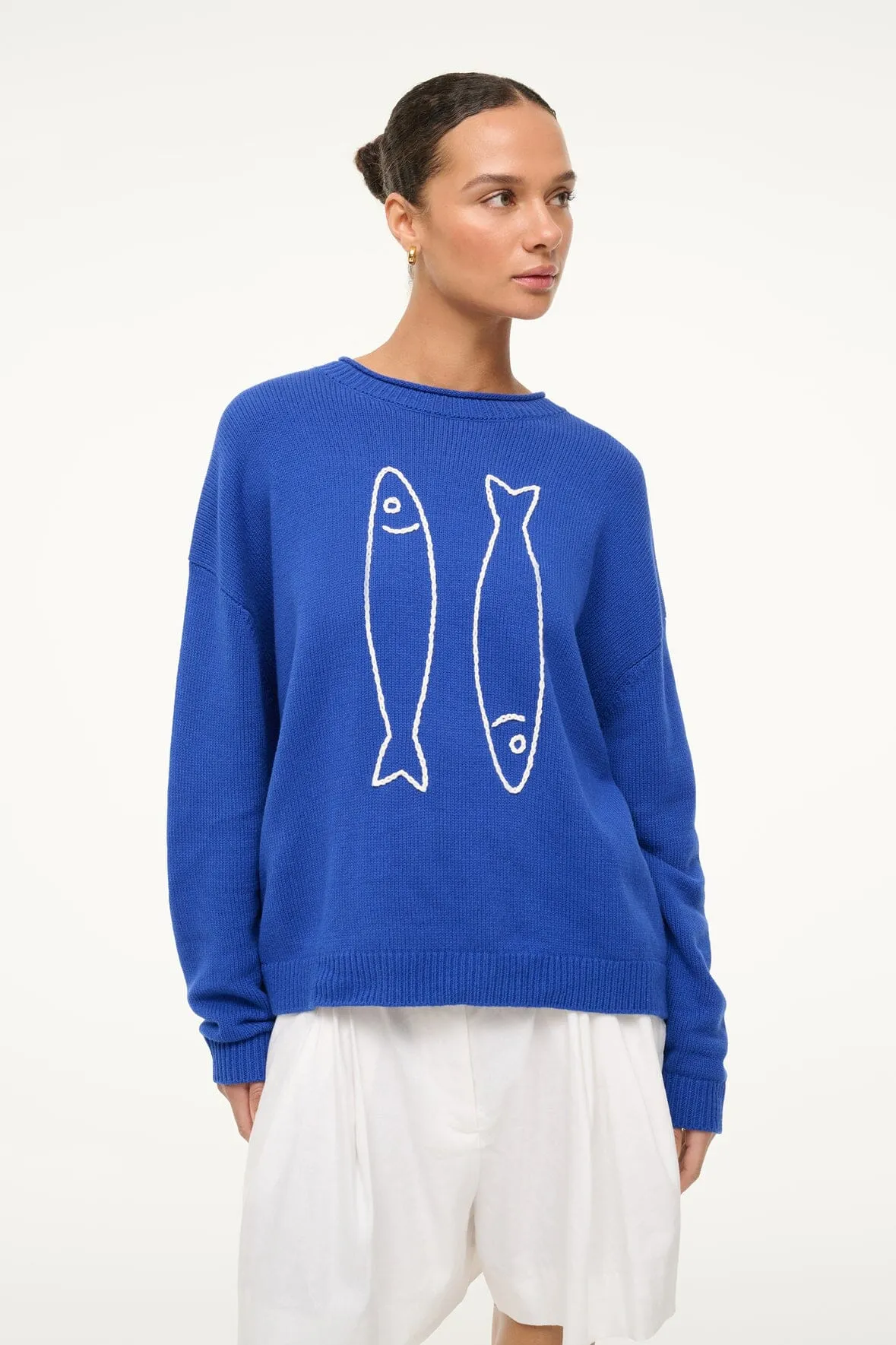 GIADA SWEATER | PIER BLUE sold by STAUD product image thumbnail 2