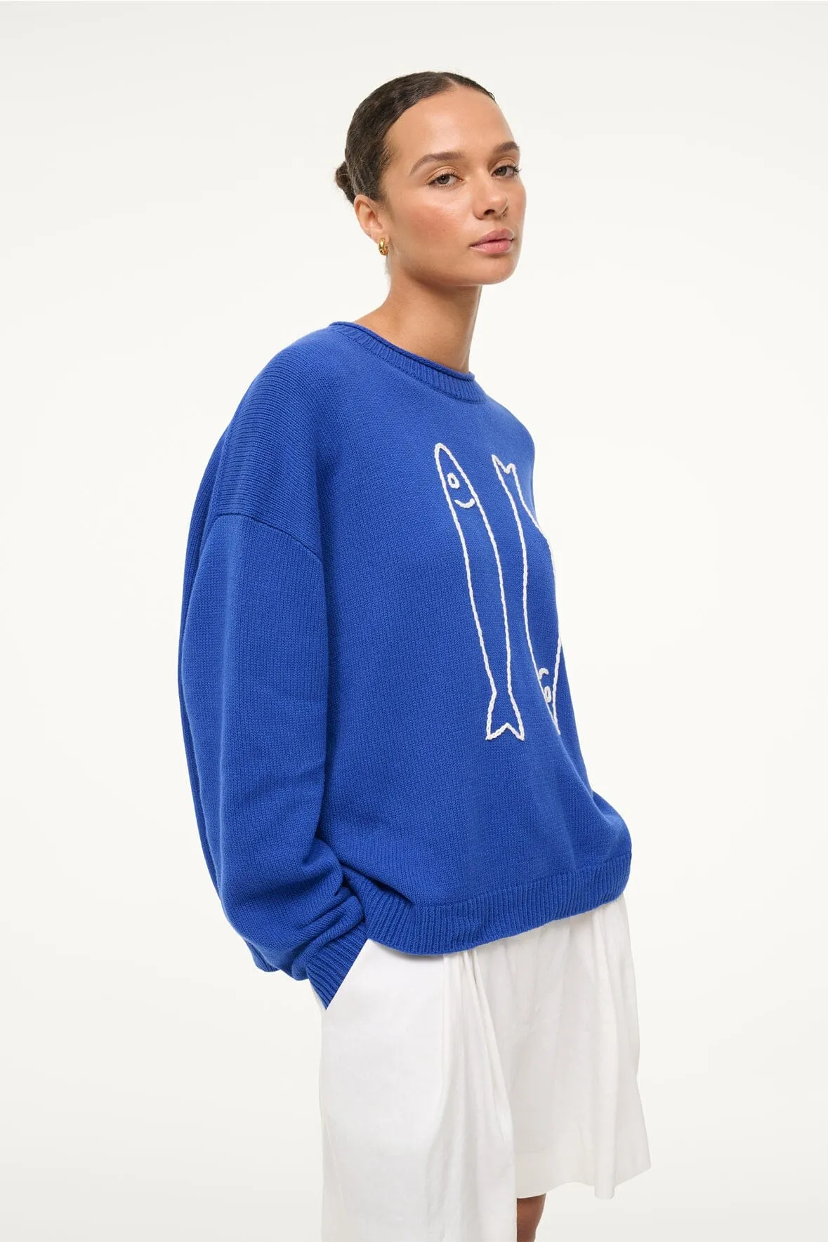 GIADA SWEATER | PIER BLUE sold by STAUD product image thumbnail 3