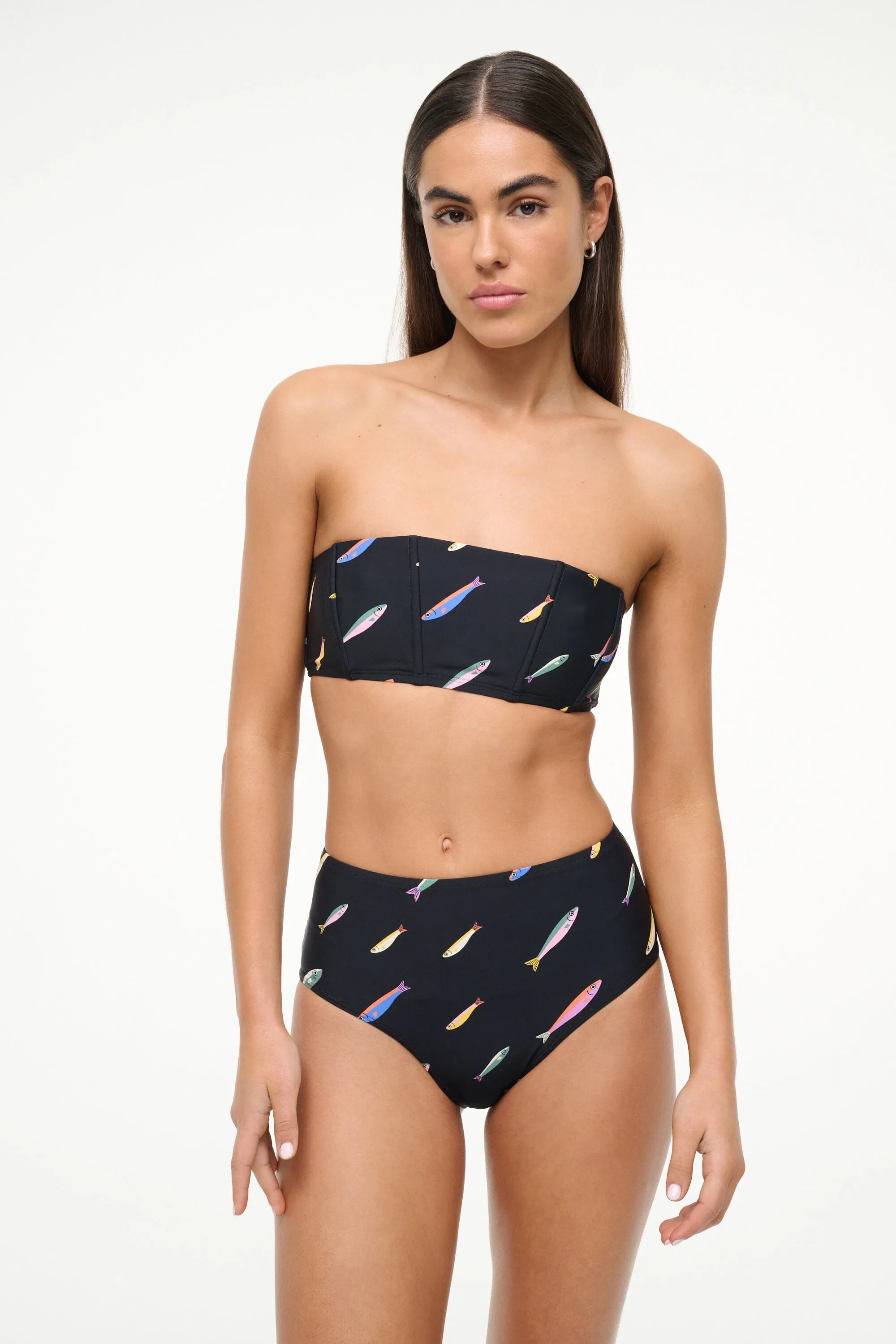 MALA BIKINI TOP | POP SARDINES BLACK sold by STAUD