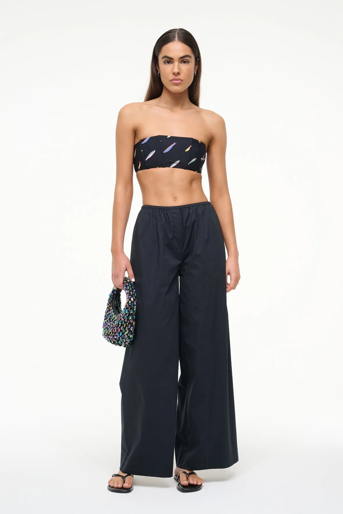 MALA BIKINI TOP | POP SARDINES BLACK sold by STAUD product image thumbnail 5