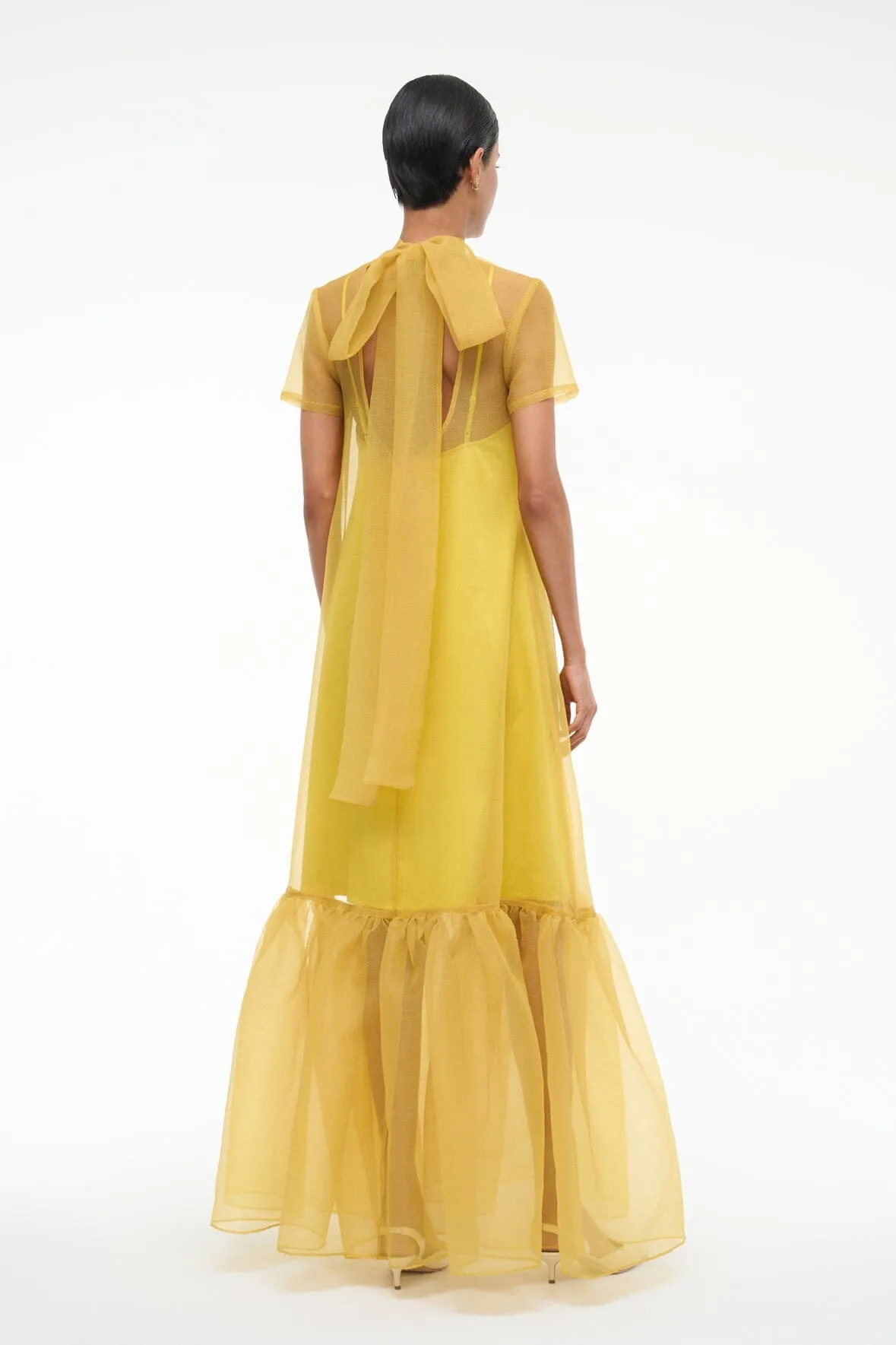 CALLUNA DRESS | CHARTREUSE sold by STAUD product image thumbnail 2