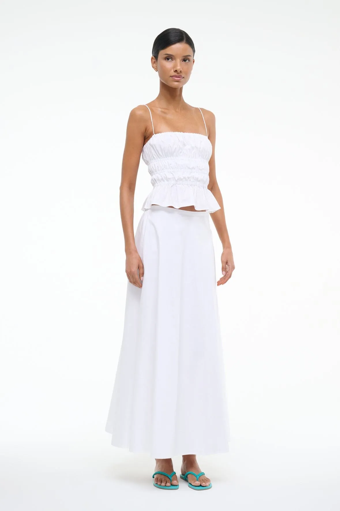 AXEL SKIRT | WHITE sold by STAUD product image thumbnail 3
