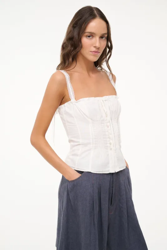 MATILDE TOP | WHITE sold by STAUD