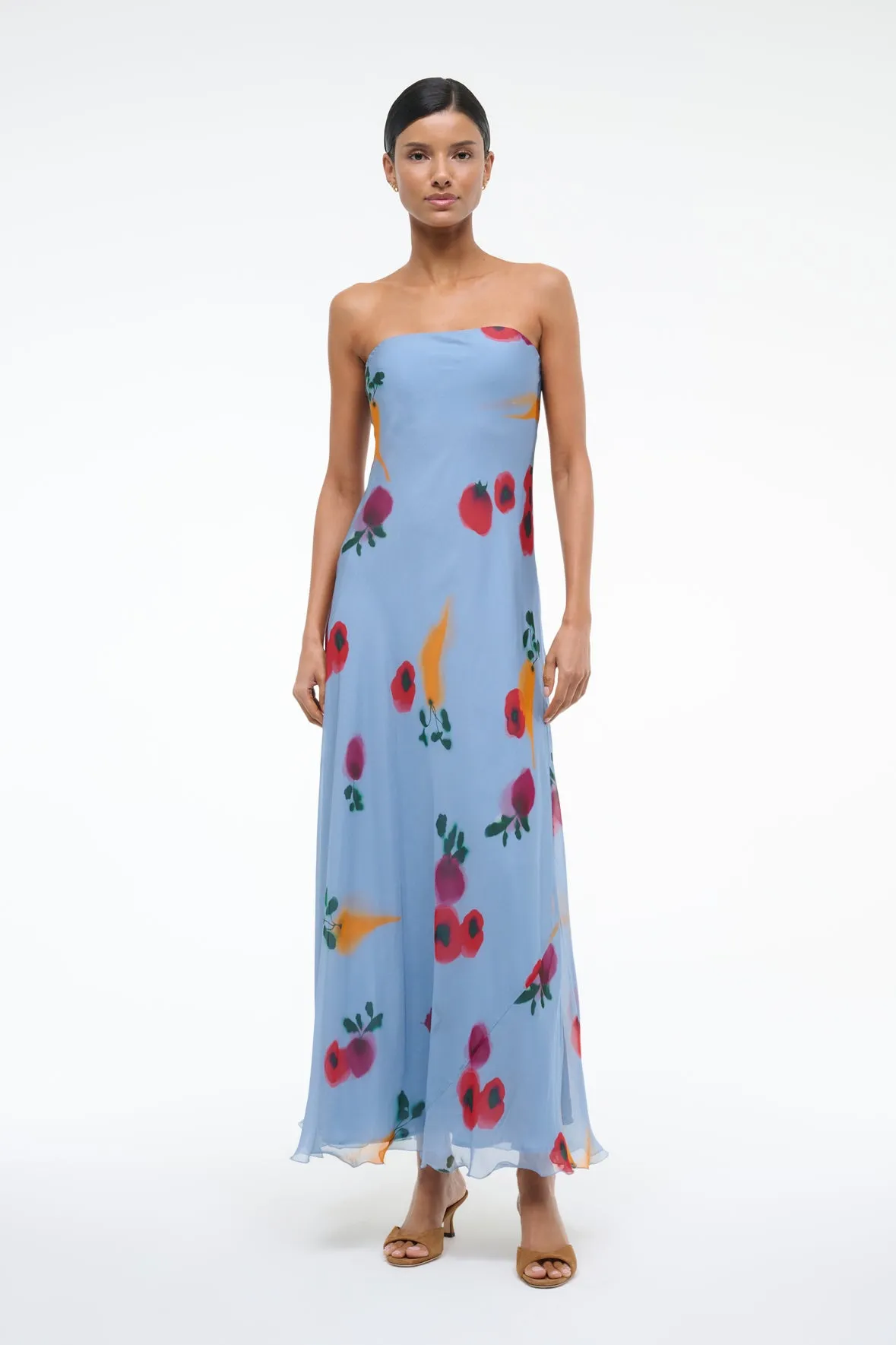 CASSIE DRESS | FARMERS MARKET SLATE sold by STAUD