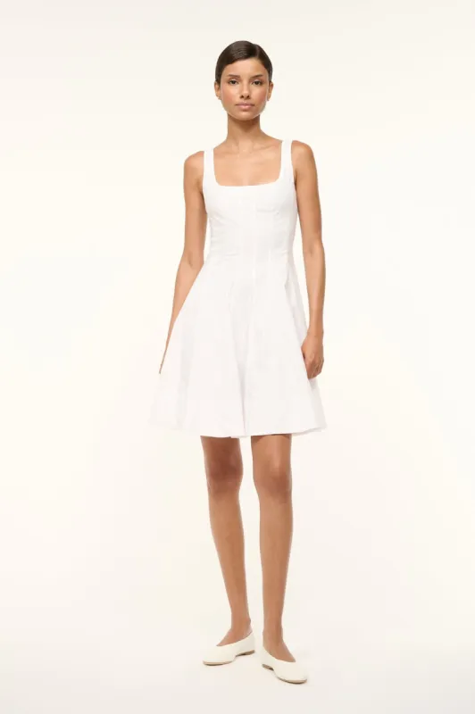 MINI WELLS DRESS | WHITE sold by STAUD