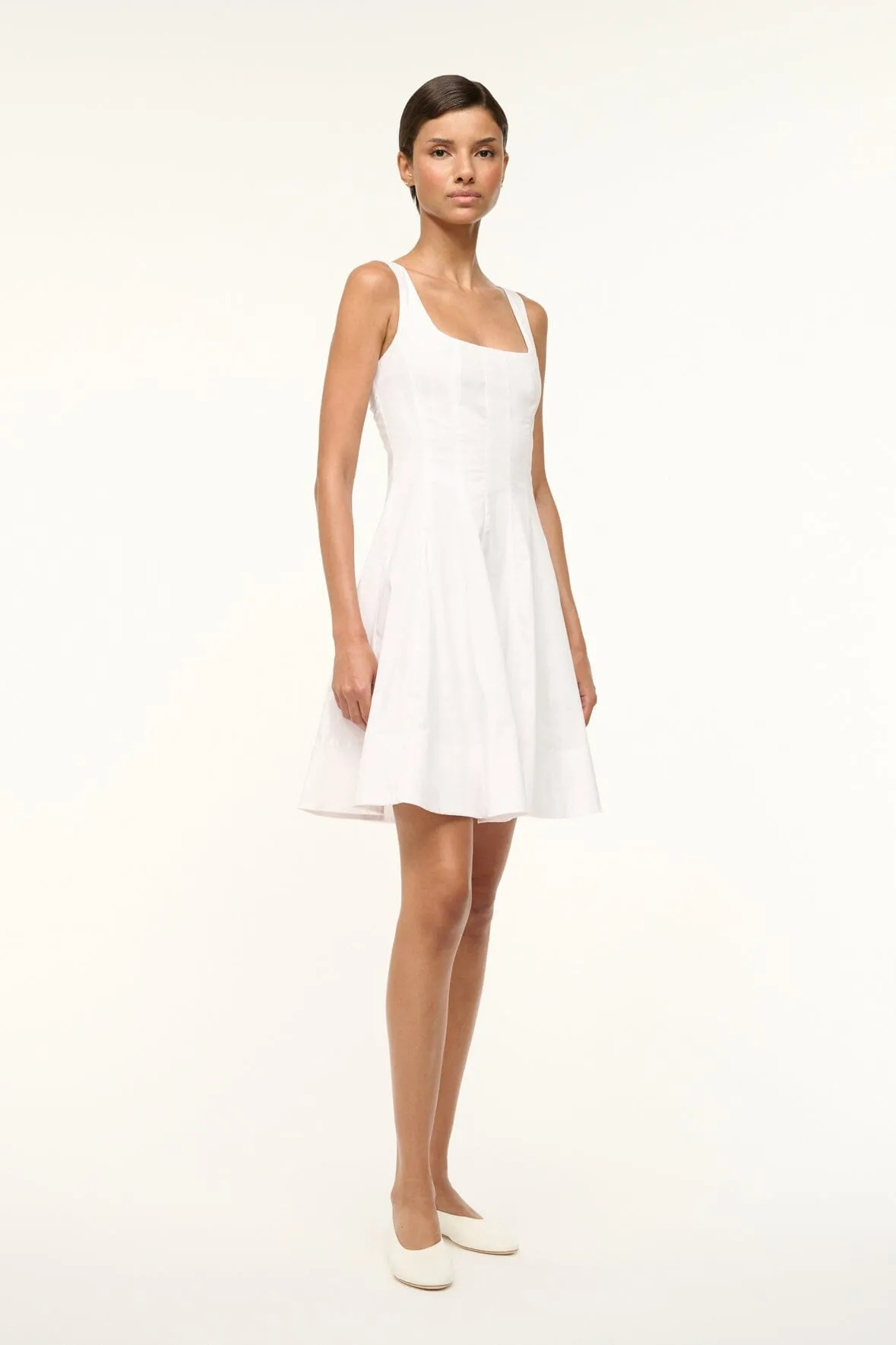 MINI WELLS DRESS | WHITE sold by STAUD product image thumbnail 2