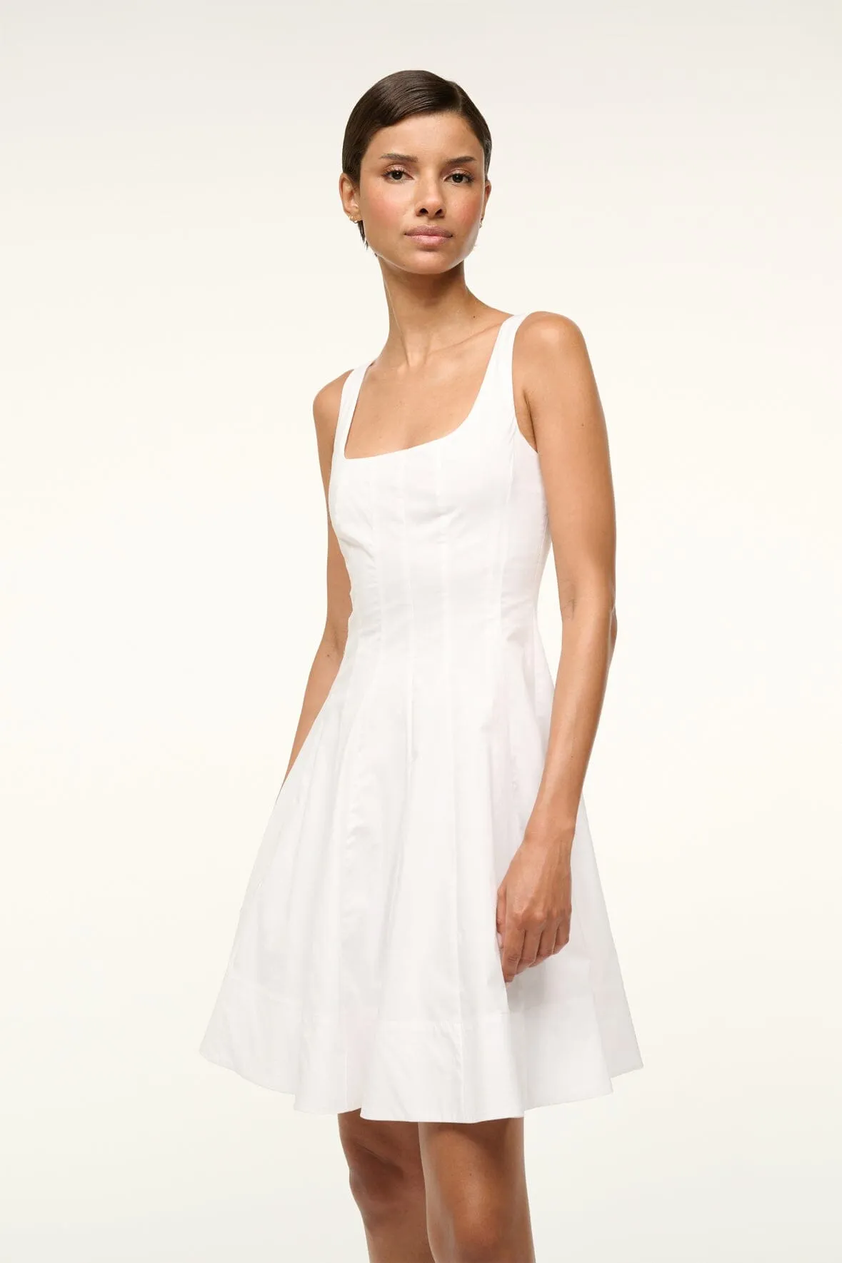 MINI WELLS DRESS | WHITE sold by STAUD product image thumbnail 3
