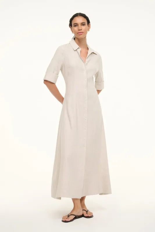 JOAN LINEN DRESS | NATURAL sold by STAUD