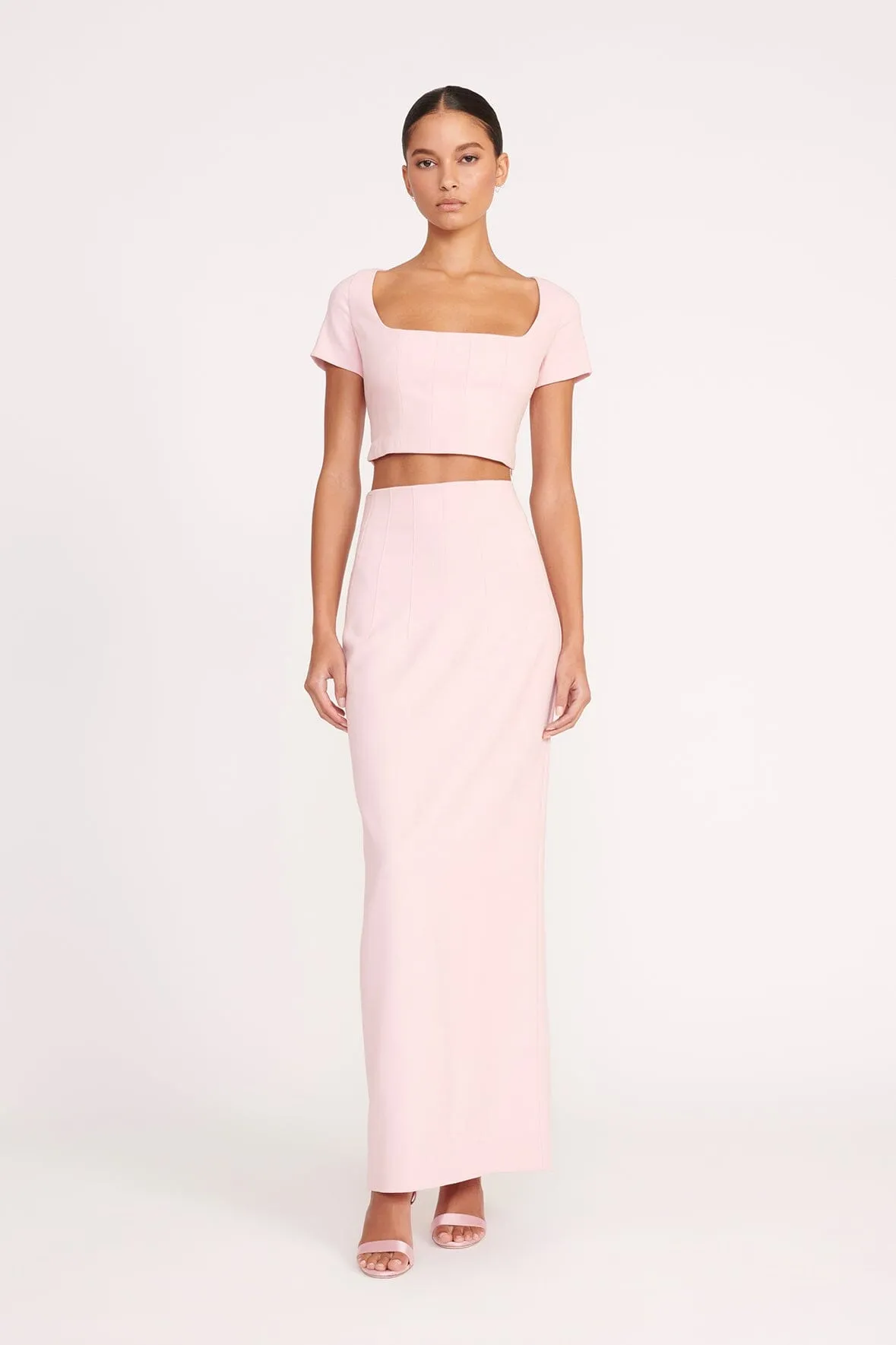 JEREMIAH SKIRT | CHERRY BLOSSOM sold by STAUD