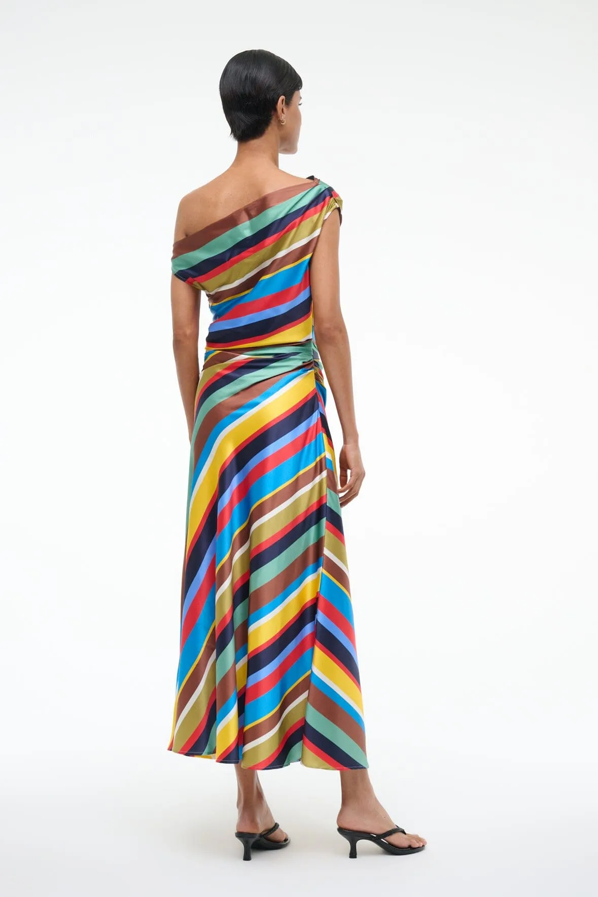 PHARE SILK DRESS | MARKET STRIPE sold by STAUD product image thumbnail 4
