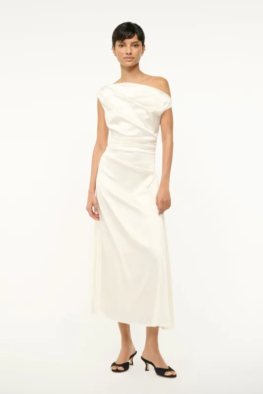 PHARE SILK DRESS | IVORY sold by STAUD