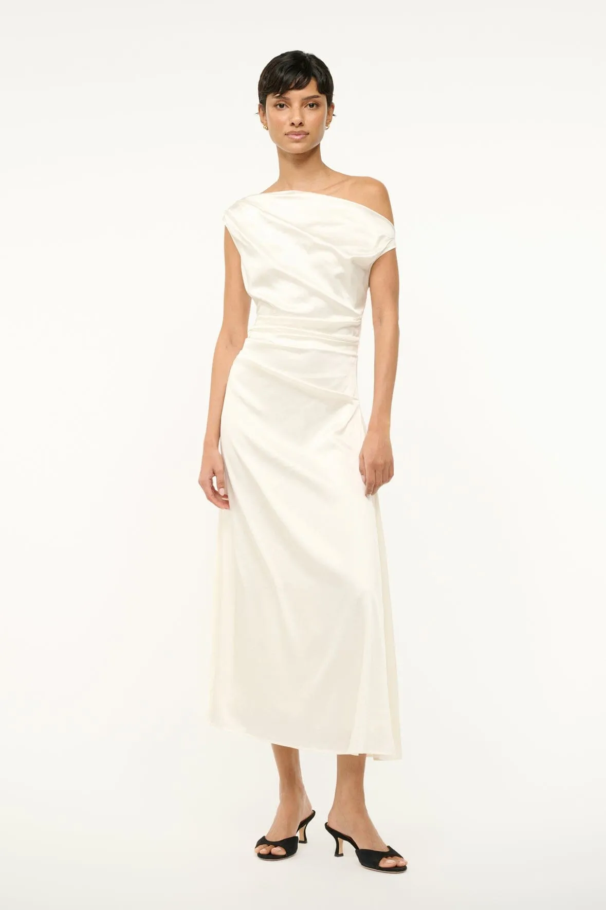 PHARE SILK DRESS | IVORY sold by STAUD