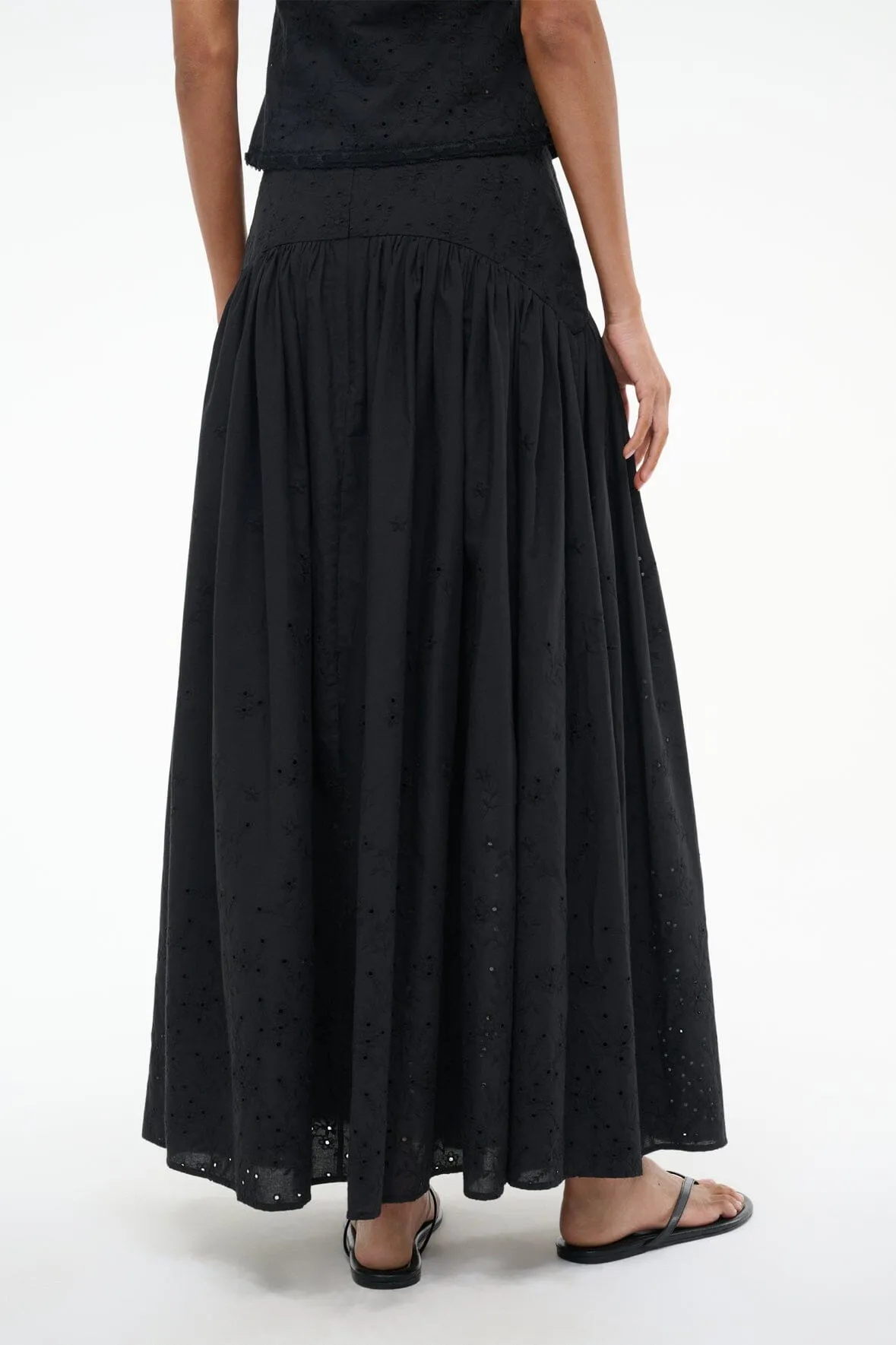 PROCIDA SKIRT | BLACK EYELET sold by STAUD product image thumbnail 4