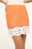 MARGAUX LINEN SKIRT | APRICOT WHITE sold by STAUD