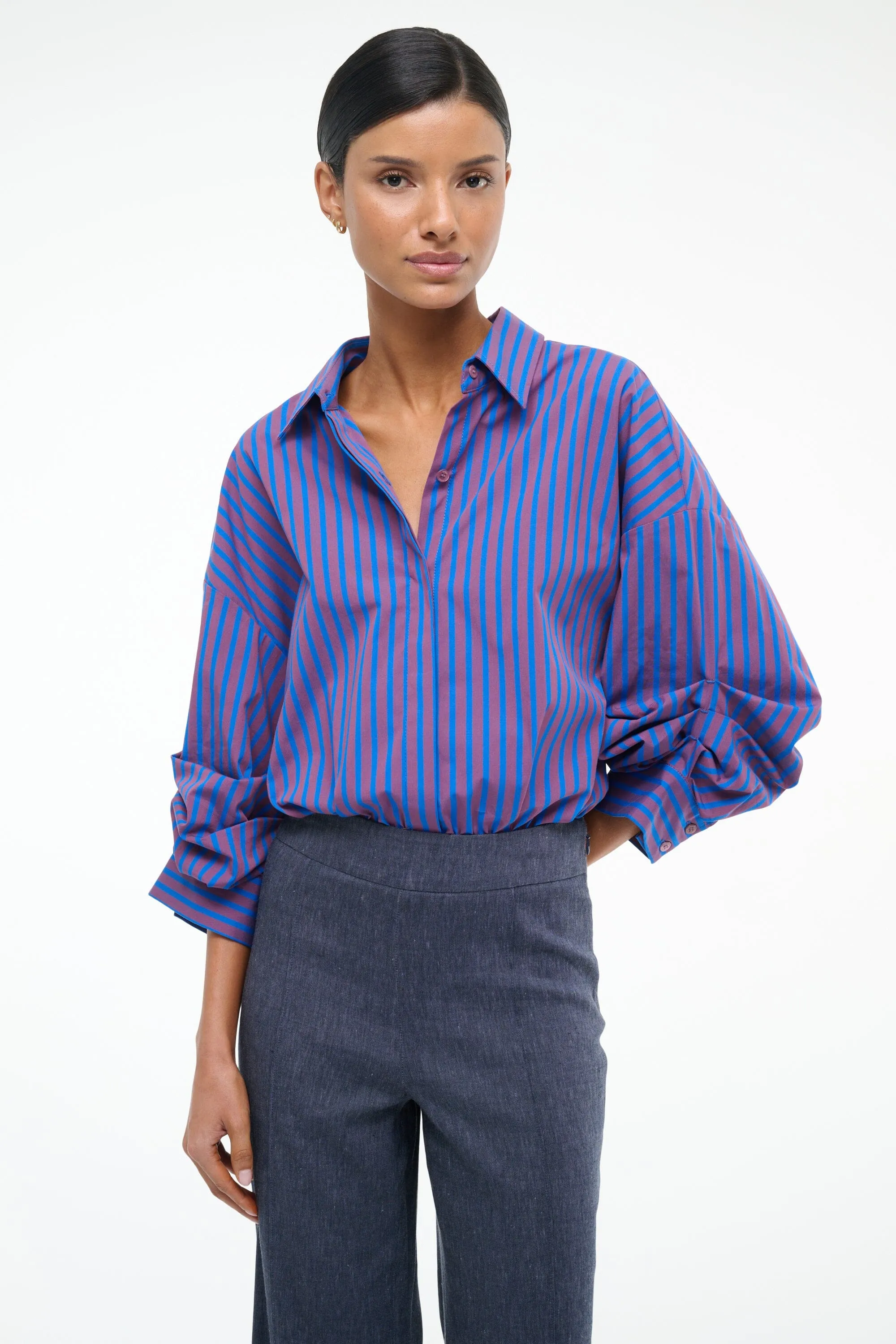 TRAVERSE BODYSUIT | ATLAS STRIPE sold by STAUD