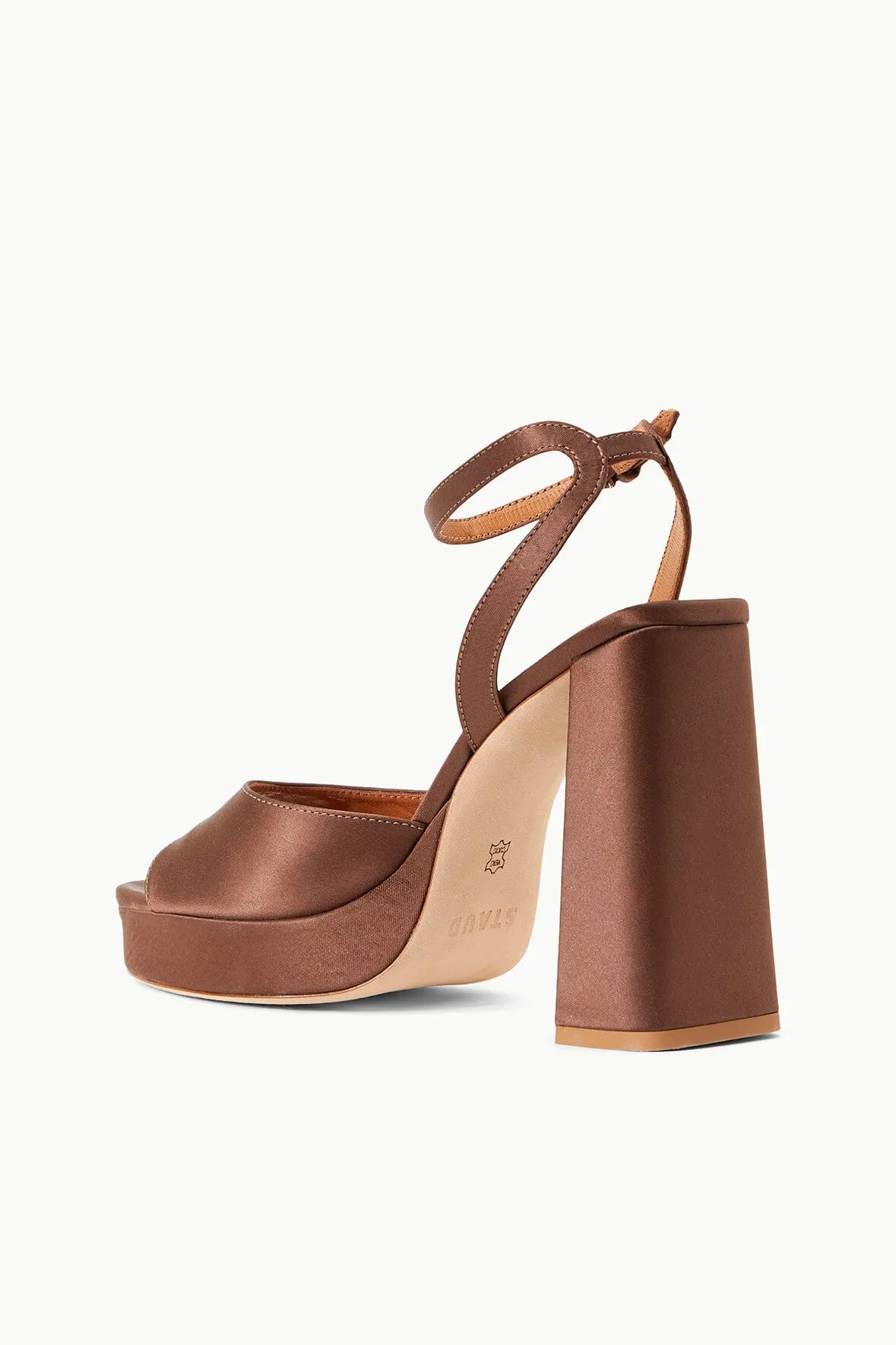 SOLANGE PLATFORM | CLOVE SATIN sold by STAUD product image thumbnail 4
