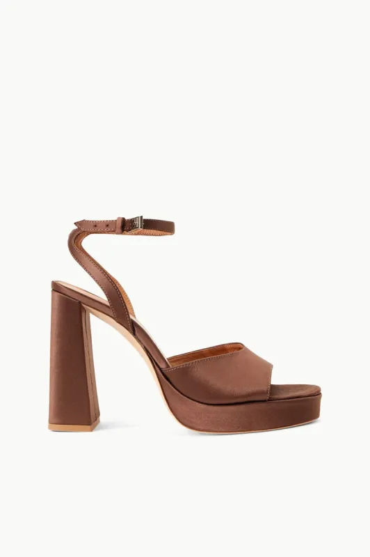 SOLANGE PLATFORM | CLOVE SATIN sold by STAUD