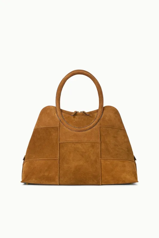 NAOMI SATCHEL | TAN SUEDE sold by STAUD
