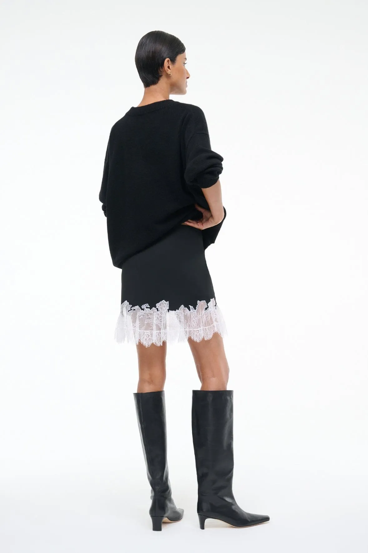 NADIA MINI SKIRT | BLACK sold by STAUD product image thumbnail 5