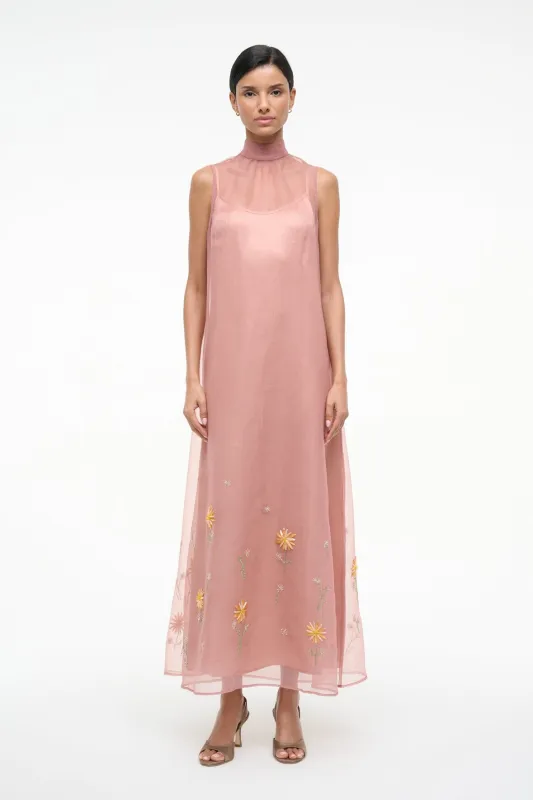 ALBEE DRESS | DAHLIA DAYDREAM PINK sold by STAUD