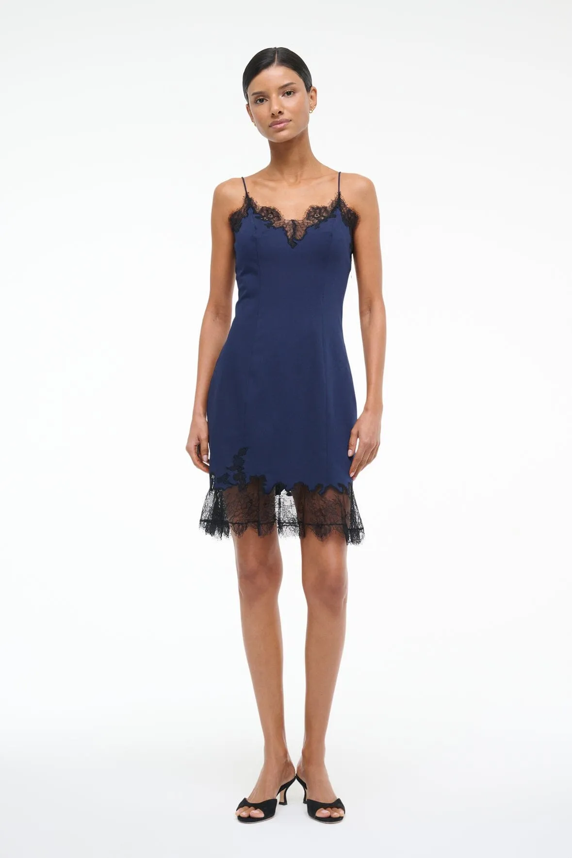 NADIA MINI DRESS | NAVY sold by STAUD