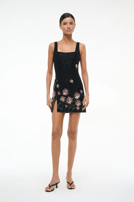 LE SABLE DRESS | DAHLIA DAYDREAM BLACK sold by STAUD