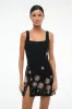 LE SABLE DRESS | DAHLIA DAYDREAM BLACK sold by STAUD