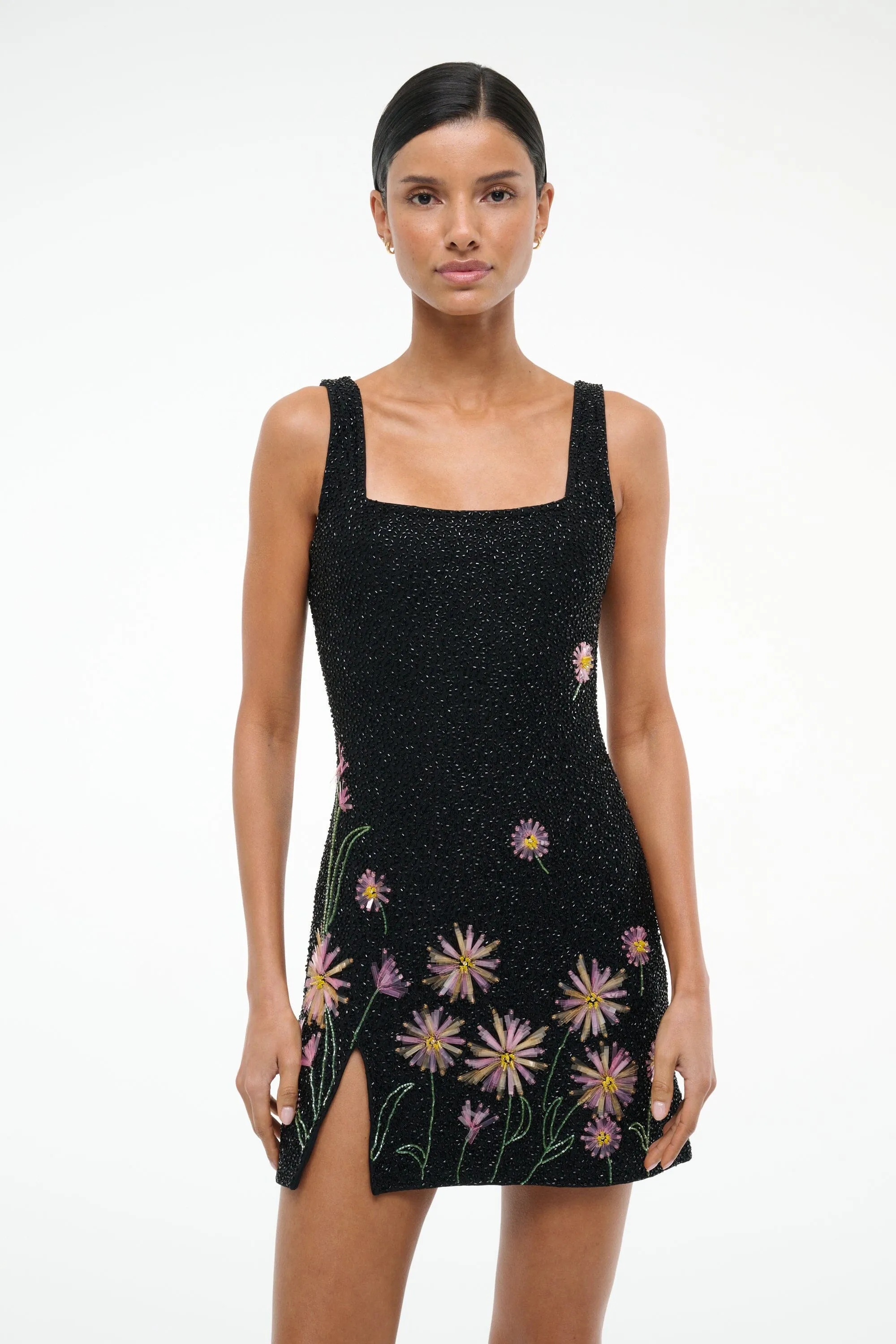 LE SABLE DRESS | DAHLIA DAYDREAM BLACK sold by STAUD product image thumbnail 4